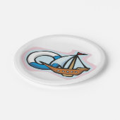 Sinking Boat Papieren Bordje (Gekanteld)