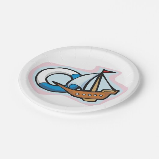 Sinking Boat Papieren Bordje (Gekanteld)