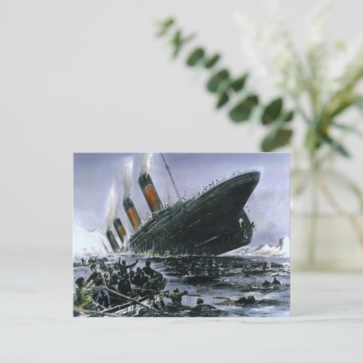 Sinking RMS Titanic Briefkaart (Staand voorkant)