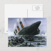 Sinking RMS Titanic Briefkaart (Voorkant / Achterkant)