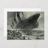 Sinking RMS Titanic Briefkaart (Voorkant / Achterkant)
