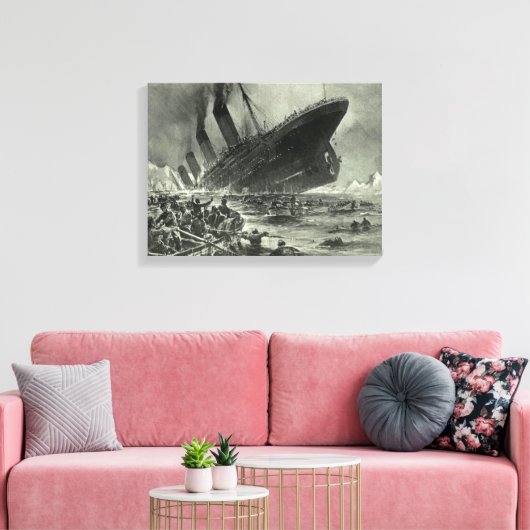 Sinking RMS Titanic Canvas Afdruk (Insitu (Woonkamer))
