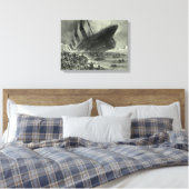 Sinking RMS Titanic Canvas Afdruk (Insitu (Slaapkamer))