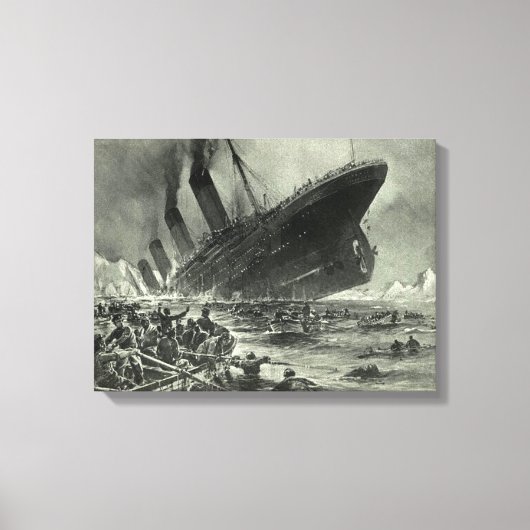 Sinking RMS Titanic Canvas Afdruk (Voorkant)