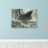 Sinking RMS Titanic Canvas Afdruk (Insitu (Houten vloer))
