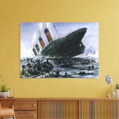 Sinking RMS Titanic Canvas Afdruk (Insitu (Woonkamer))