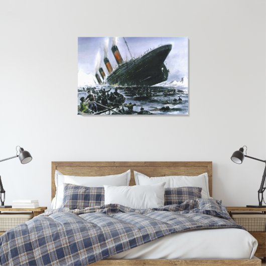 Sinking RMS Titanic Canvas Afdruk (Insitu (Slaapkamer))