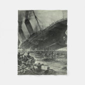 Sinking RMS Titanic Fleece Deken (Voorkant)