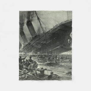 Sinking RMS Titanic Fleece Deken