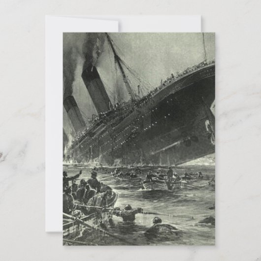 Sinking RMS Titanic Kaart (Voorkant)