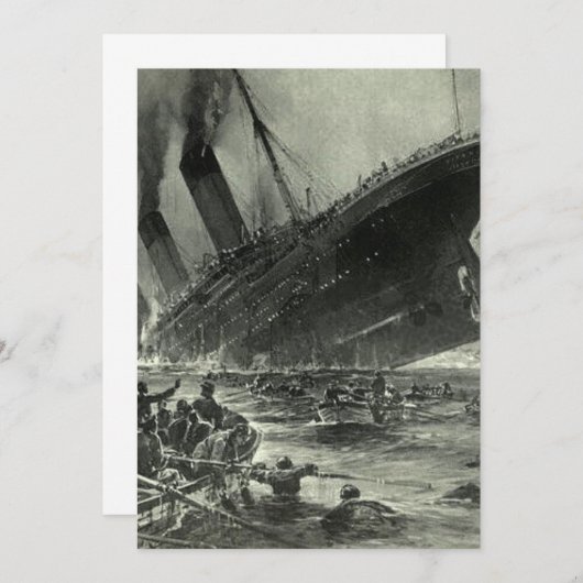Sinking RMS Titanic Kaart (Voorkant / Achterkant)