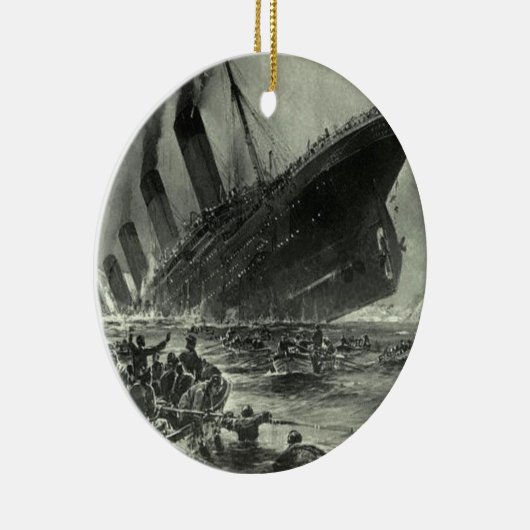 Sinking RMS Titanic Keramisch Ornament (Rechts)