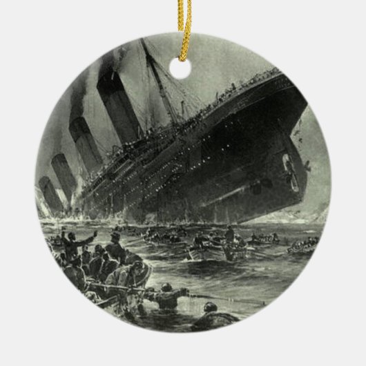 Sinking RMS Titanic Keramisch Ornament (Voorkant)