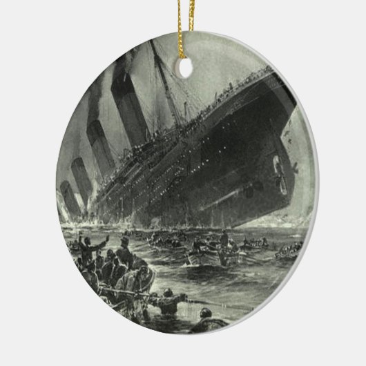 Sinking RMS Titanic Keramisch Ornament (Links)