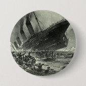 Sinking RMS Titanic Ronde Button 7,6 Cm (Voorkant)