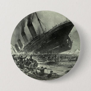 Sinking RMS Titanic Ronde Button 7,6 Cm