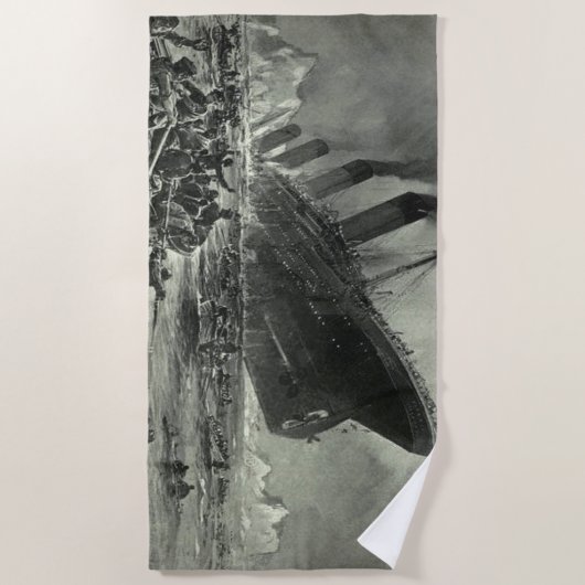 Sinking RMS Titanic Strandlaken (Voorkant)