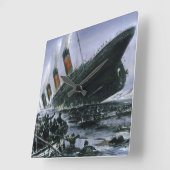 Sinking RMS Titanic Vierkante Klok (Hoek)