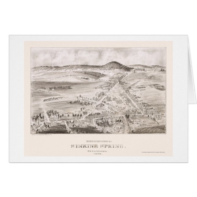 Sinking Spring, PA Panoramic Map - 1898 (Voorkant Horizontaal)