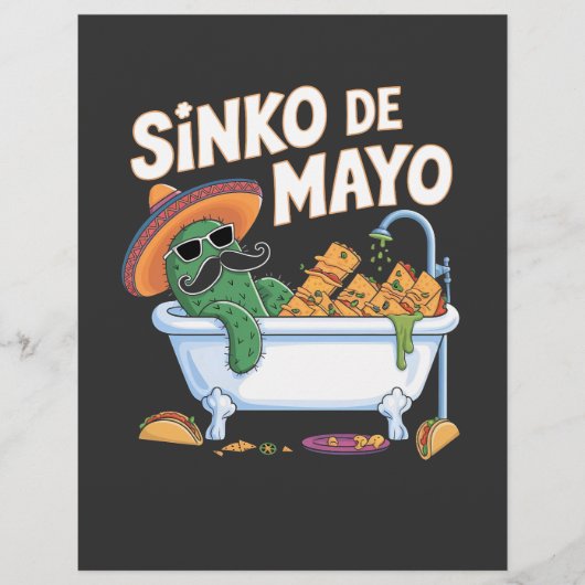 Sinko de Mayo Cinco De Mayo Cactus Funny Flyer (Voorkant)