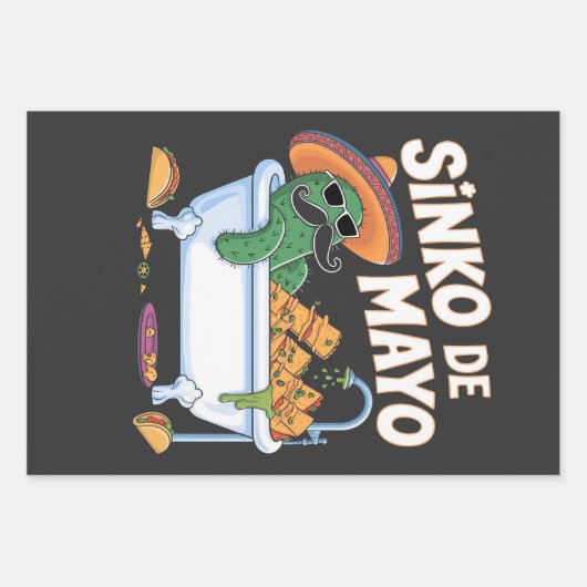 Sinko de Mayo Cinco De Mayo Cactus Funny Inpakpapier Vel (Voorkant)