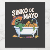 Sinko de Mayo Cinco De Mayo Cactus Funny Wijn Etiket (Enkel label)