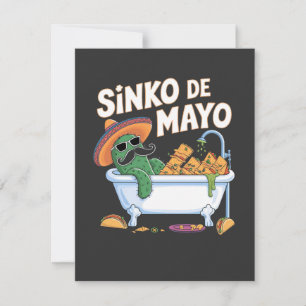 Sinko de Mayo Cinco De Mayo Cactus Grappig  Bedankkaart