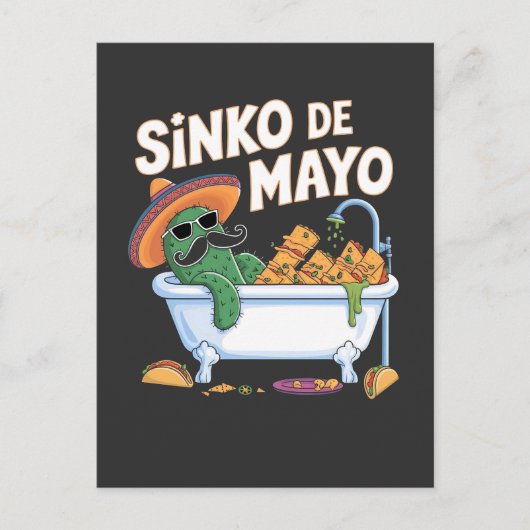 Sinko de Mayo Cinco De Mayo Cactus Grappig Feestdagenkaart (Voorkant)