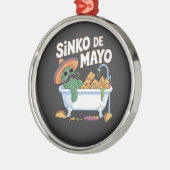 Sinko de Mayo Cinco De Mayo Cactus Grappig Metalen Ornament (Links)