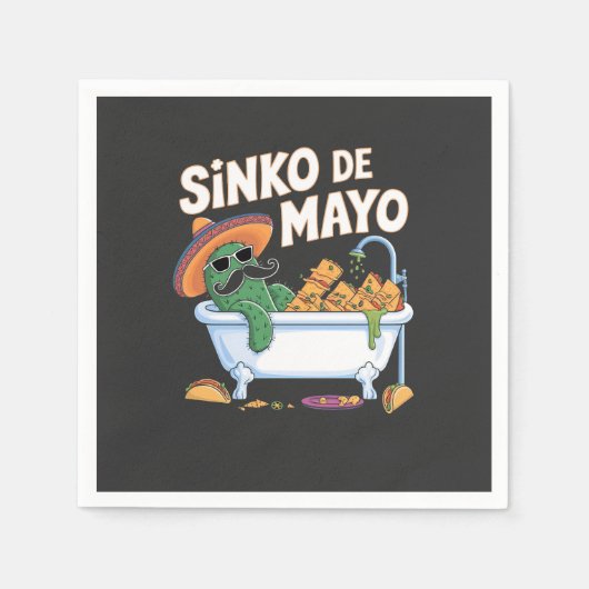 Sinko de Mayo Cinco De Mayo Cactus Grappig Servet (Voorkant)