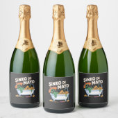 Sinko de Mayo Cinco De Mayo Cactus Grappig Sparkling Wijnetiket (Flessen)