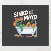 Sinko de Mayo Cinco De Mayo Cactus Grappig Sparkling Wijnetiket (Enkel label)
