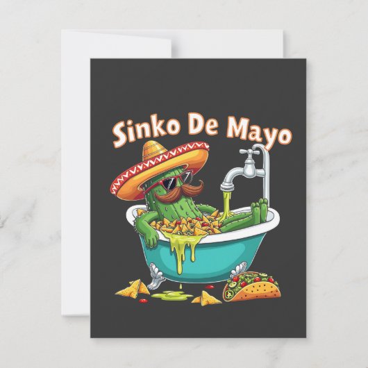 Sinko de Mayo"Grappige Cinco de Mayo Cactus Bedankkaart (Voorkant)