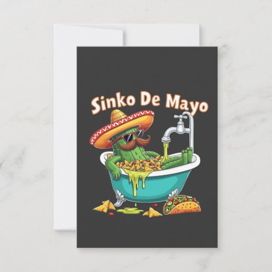 Sinko de Mayo"Grappige Cinco de Mayo Cactus Bedankkaart (Voorkant)
