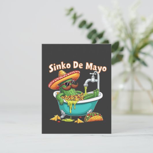 Sinko de Mayo"Grappige Cinco de Mayo Cactus Feestdagenkaart (Staand voorkant)
