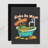 Sinko de Mayo"Grappige Cinco de Mayo Cactus Feestdagenkaart (Voorkant / Achterkant)
