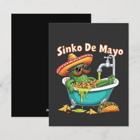Sinko de Mayo"Grappige Cinco de Mayo Cactus Feestdagenkaart (Voorkant / Achterkant)