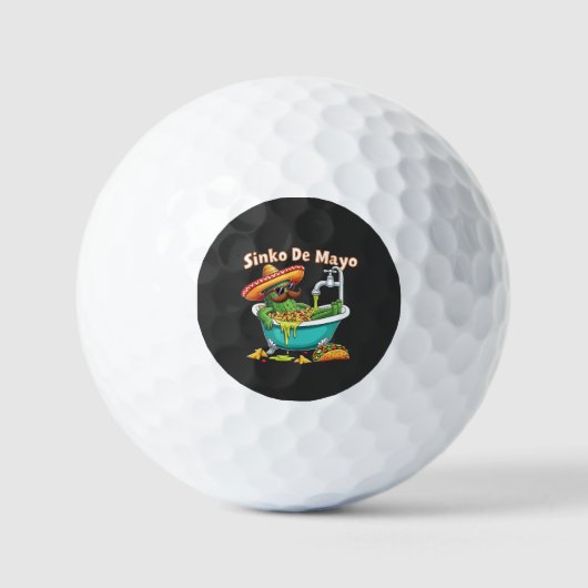 Sinko de Mayo"Grappige Cinco de Mayo Cactus Golfballen (Voorkant)