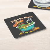 Sinko de Mayo"Grappige Cinco de Mayo Cactus Kartonnen Onderzetters (Schuin)