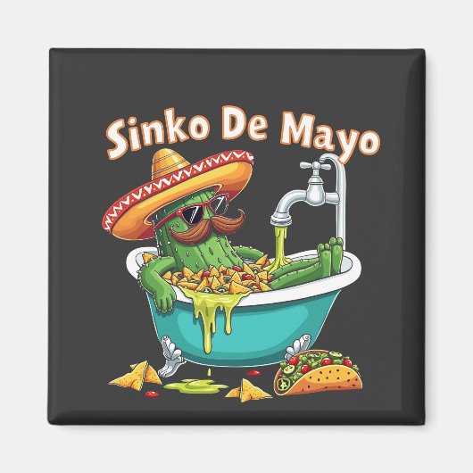 Sinko de Mayo"Grappige Cinco de Mayo Cactus Magneet (Voorkant)