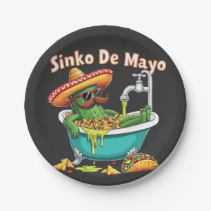 Sinko de Mayo"Grappige Cinco de Mayo Cactus Papieren Bordje