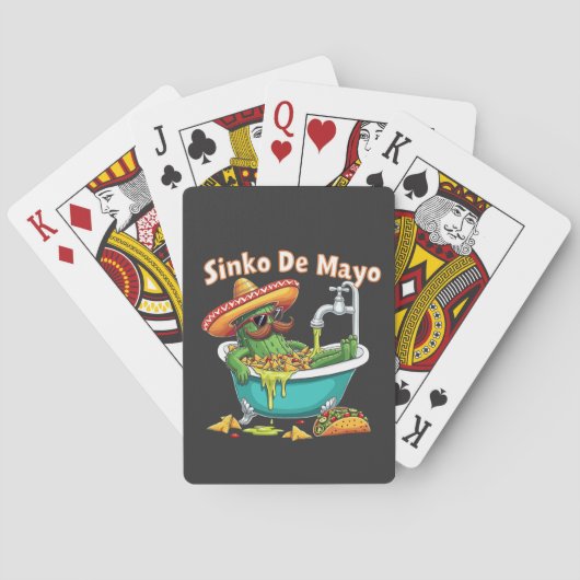 Sinko de Mayo"Grappige Cinco de Mayo Cactus Pokerkaarten (Achterkant)