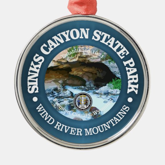 Sinks Canyon SP Metalen Ornament (Voorkant)