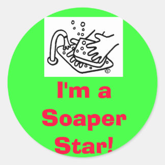 sinksoap, ik ben een Soaper Star! Ronde Sticker
