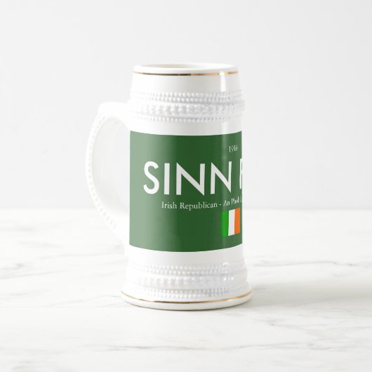 Sinn Fein 1916 Tribute Stein Bierpul (Voorkant links)