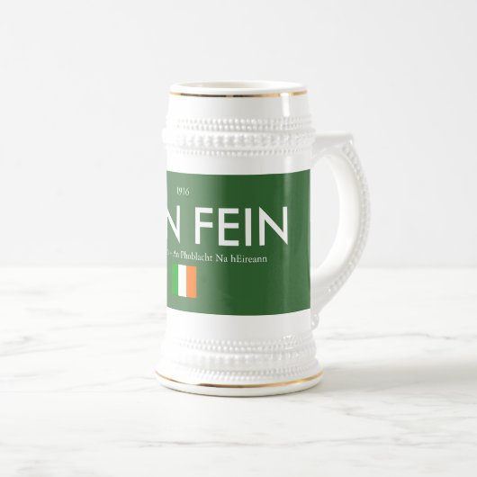 Sinn Fein 1916 Tribute Stein Bierpul (Voorkant rechts)