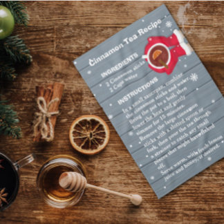 Sinnamon Thee Recept Kerstmis Keuken Handdoek