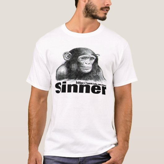 Sinner Chimp t-shirt - van Brett Keane (Voorkant)