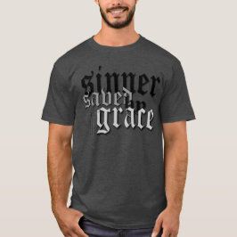 sinner gered door genaasappeldrok t var hether t-shirt