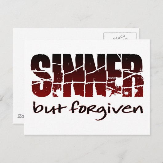 Sinner maar vergeven briefkaart (Voorkant / Achterkant)